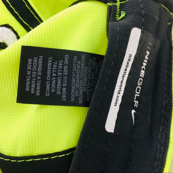 Nike Golf Highlighter Neon Yellow Dri Fit Cap - Picture 3 of 4